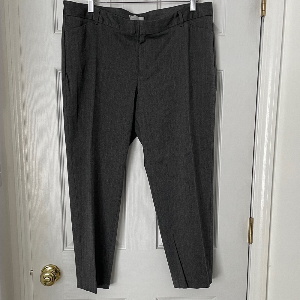 Gap Slim Cropped Grey/Black Herringbone Pant